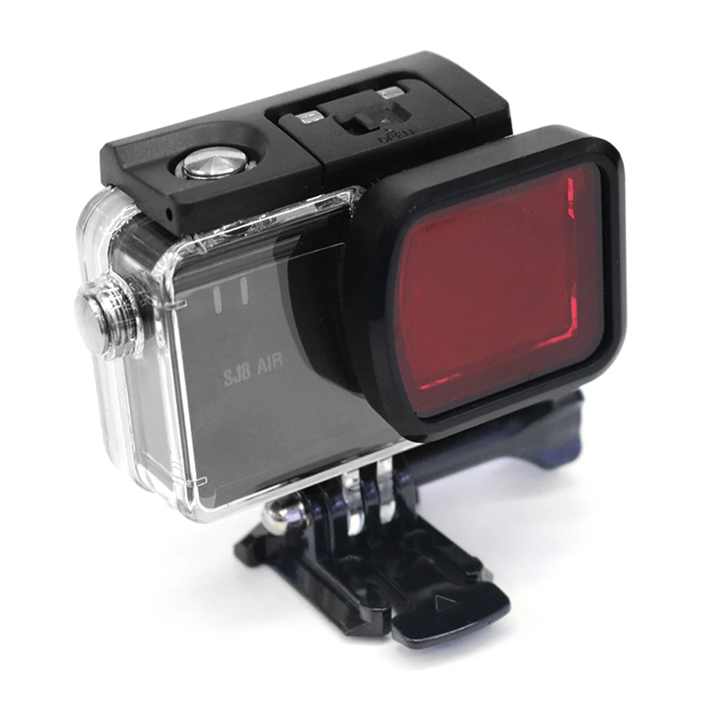 Для SJCAM SJ8 водонепроницаемый чехол Крышка объектива корпус фильтр красный корпус крышка для Sj8 Pro/Plus/Air Экшн камеры аксессуары