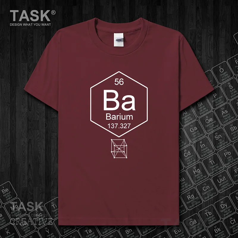 Chemical periodic table 56 Ba Chemistry clothes Short sleeve t-shirt new Tops t shirt mens sweatshirt summer casual jerseys | Мужская