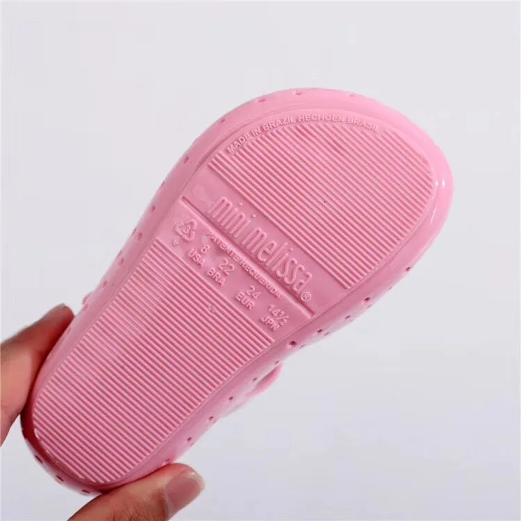 Mini Melissa/милые прозрачные сандалии для девочек с Микки и Минни Новинка 2019 года
