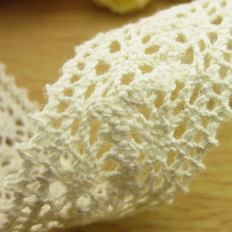 1 Meter DIY Handmade Patchwork Christmas Ribbons Cotton Material Lace Ribbon Beige Color Sewing Accessory | Дом и сад