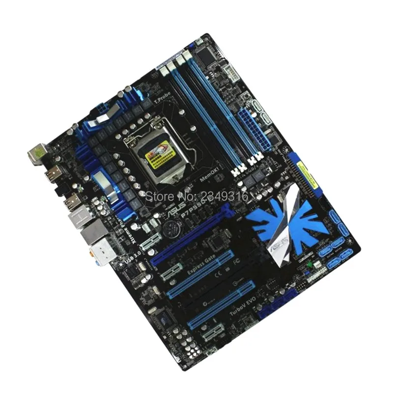Для Asus P7P55D-E настольная материнская плата P55 розетка LGA 1156 i3 i5 i7 DDR3 16G ATX оригинальная б/у материнская плата