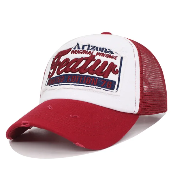 wine red AETRUE модные бейсболки женские шапки для мужчин вышивка бейсболка Bone Mesh летние Gorras мужские бейсболки для папы - Цвет: wine red