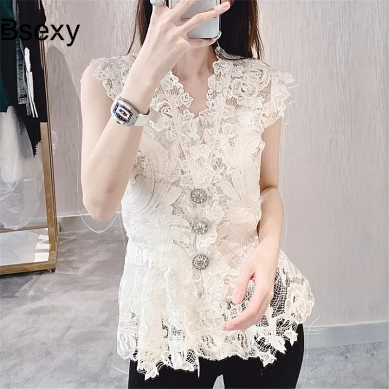 Blusas mujer de moda 2019 женские рубашки сексуальные посмотрите на Дешевое V образным