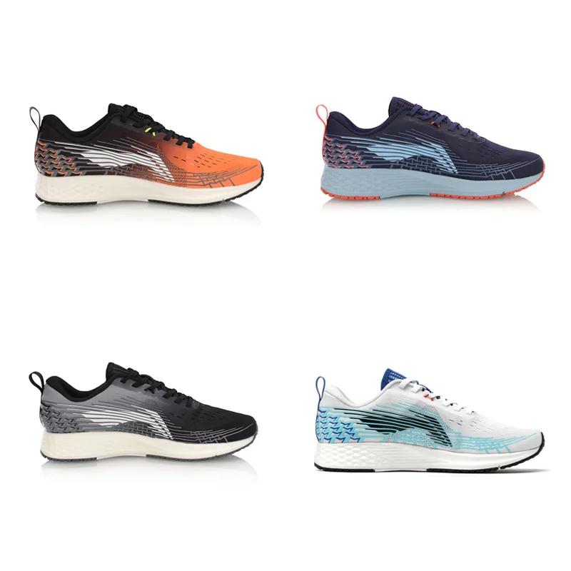 Li Ning/Мужская Базовая гоночная обувь для бега светильник марафона дышащая