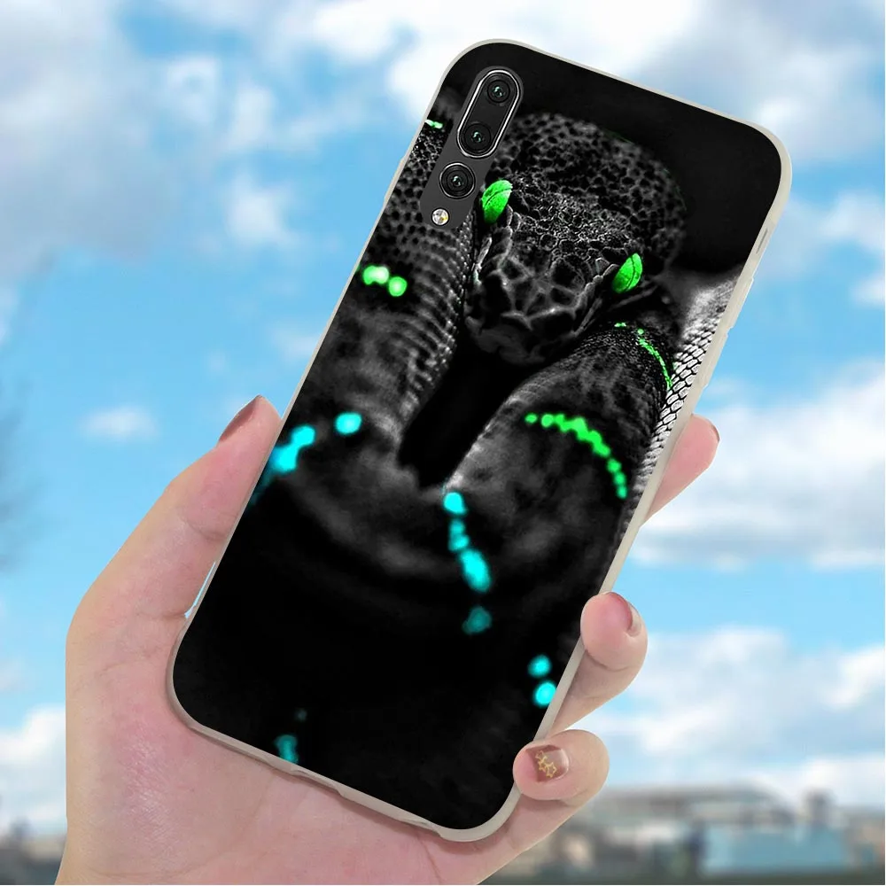 Мягкие чехлы из ТПУ чехол для телефона Huawei Mate 20 Pro 10 P8 P20 P10 P9 Lite Mini P Smart Skull snake |