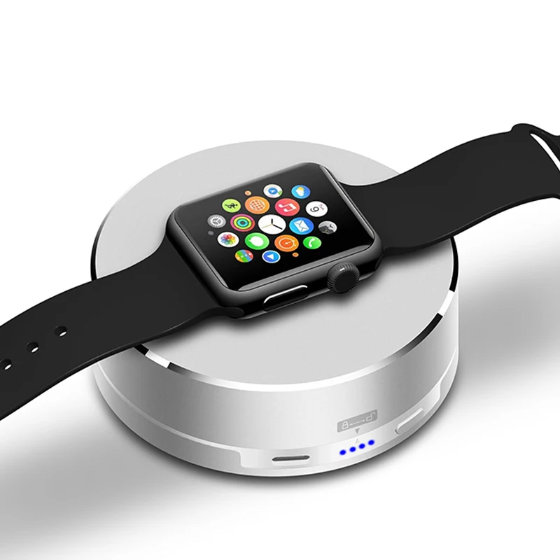 Портативная зарядная док-станция для Apple Watch 1500 мАч беспроводное зарядное