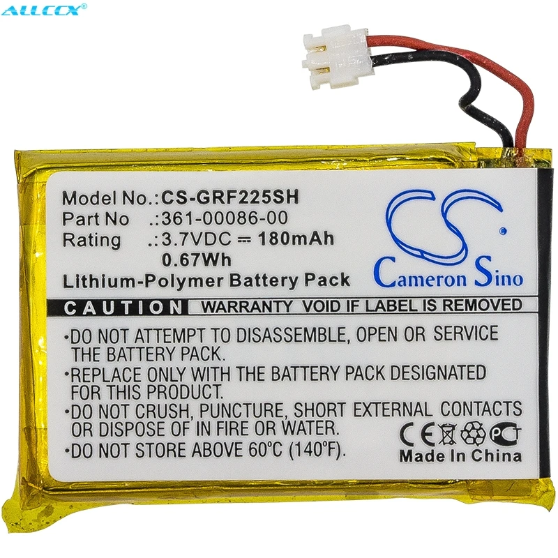 Аккумулятор Cameron Sino 180 мАч 361 00086 00 для Garmin Forerunner 225 235 630 735XT GRM0371754|Цифровые