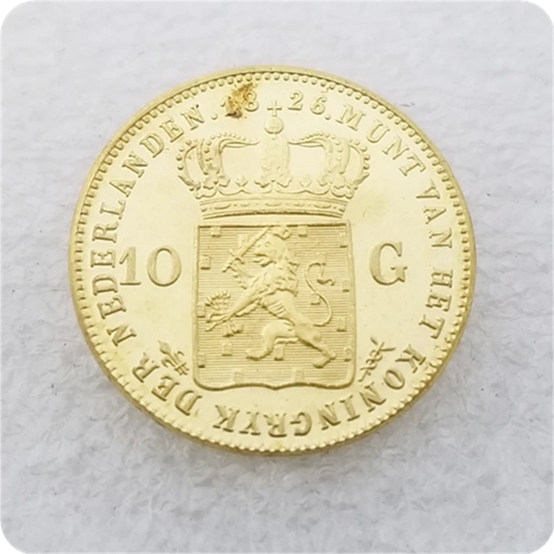 1818 1826 1828 1829.1840 Нидерланды 10 gulden Willem I копия монет бесплатная доставка|Безвалютные