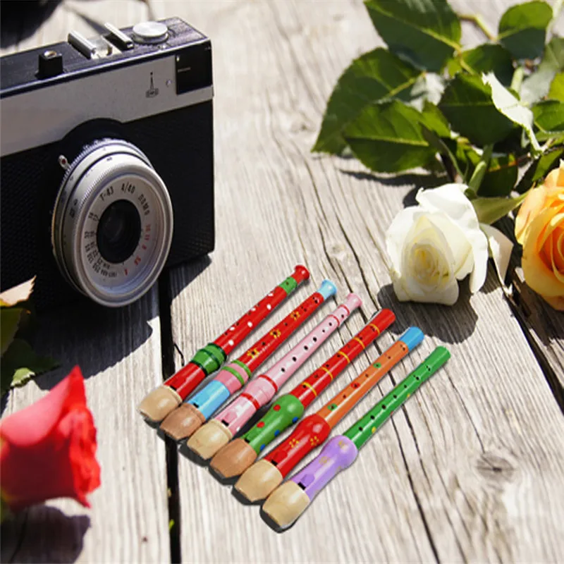 Красочные деревянные Гудок Горн Обучающие игрушки подарок для детей раннего