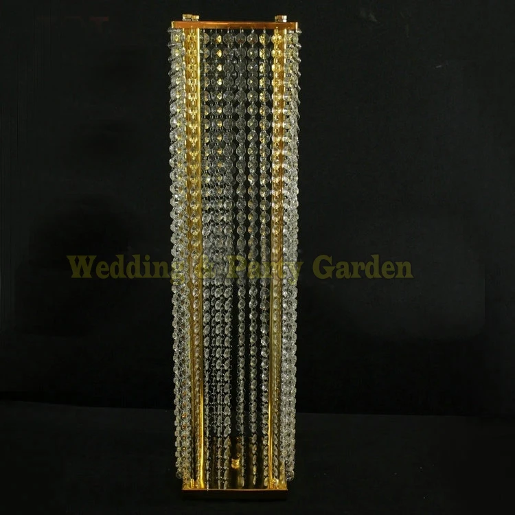 

80cm Tall Gold Wedding Crystal Pillar Wedding Centerpiece 10 pcs/lot