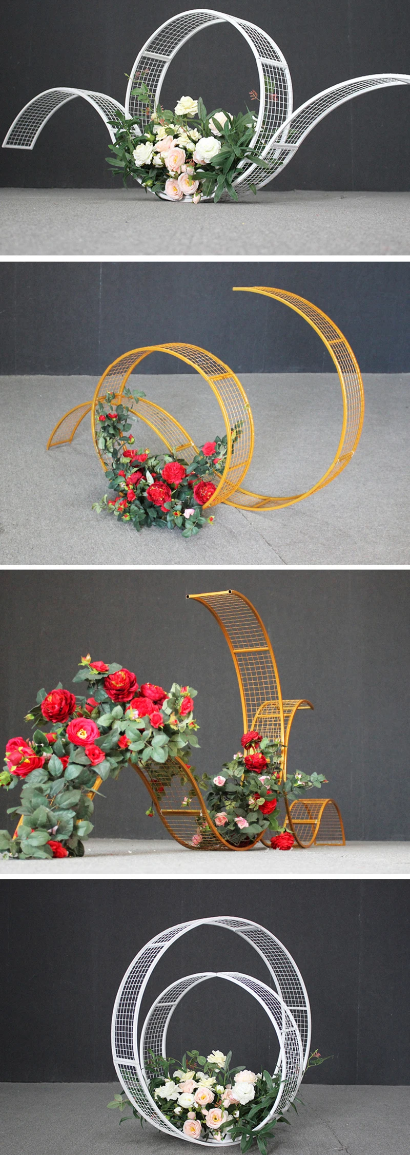 JAROWN железный концентрический Круглый Свадебный Открытый DIY цветочная композиция украшения реквизит для фотосессии вечерние украшения для дома