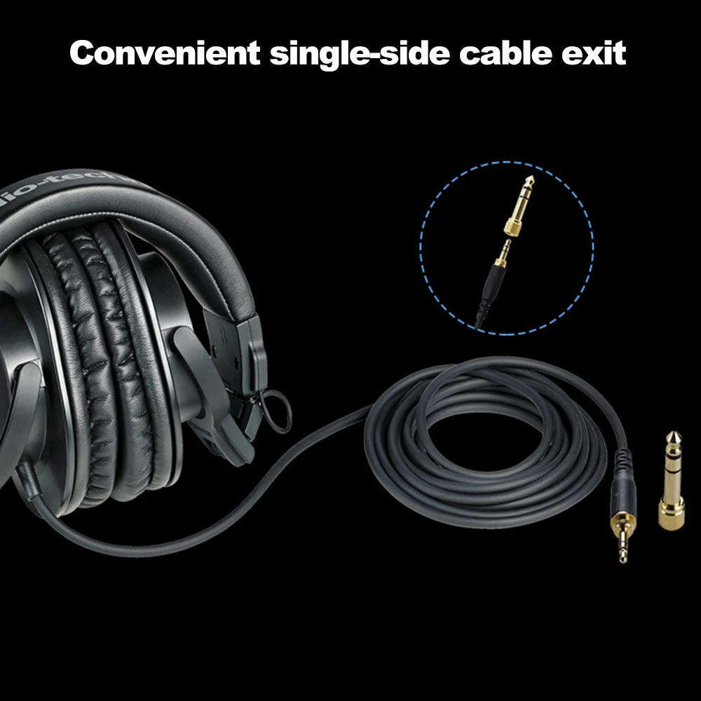 Audio-Technica ATH-M20x, профессиональные мониторные наушники, Накладные наушники, закрытые сзади, динамические наушники, глубокий бас, звук 3,5 мм, наушники