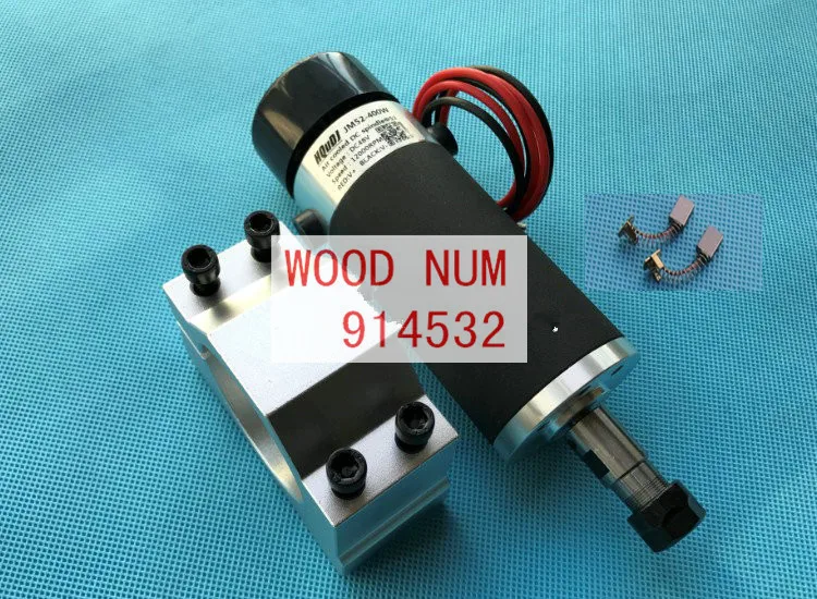 Free shipping ER11 48V 400W brushed high speed air cooled spindle motor +52mm Spindle Fixture+External carbon brush | Инструменты