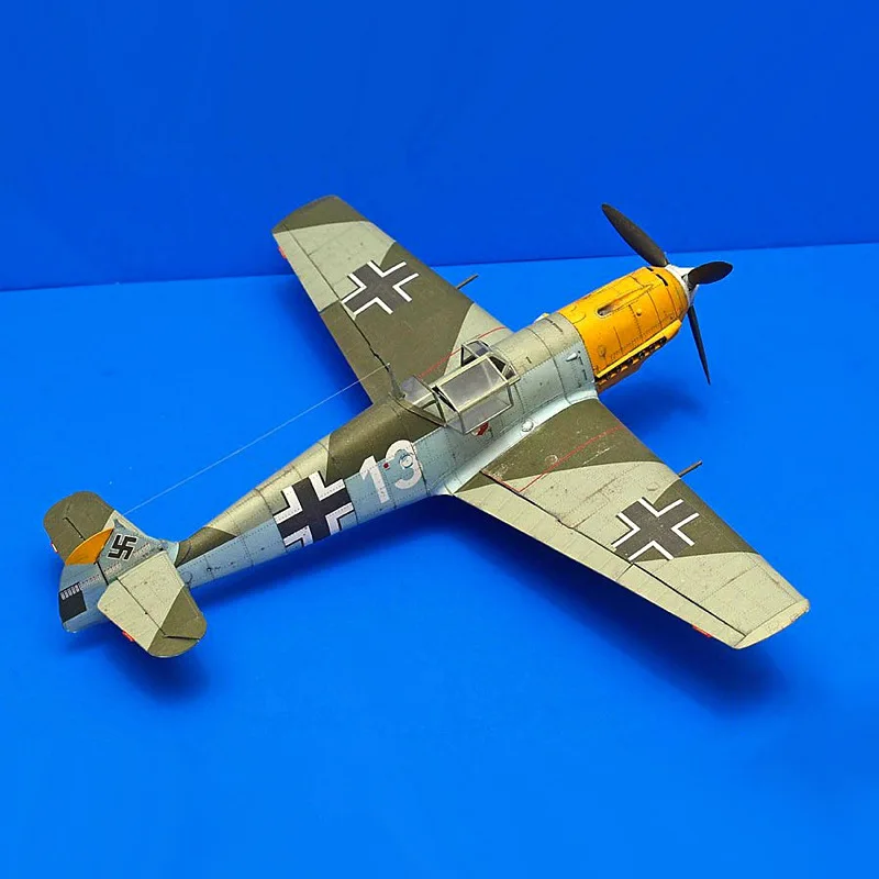 1:33 Пособия по немецкому языку BF-109E-4 истребитель Бумага модель харинский версия 3D