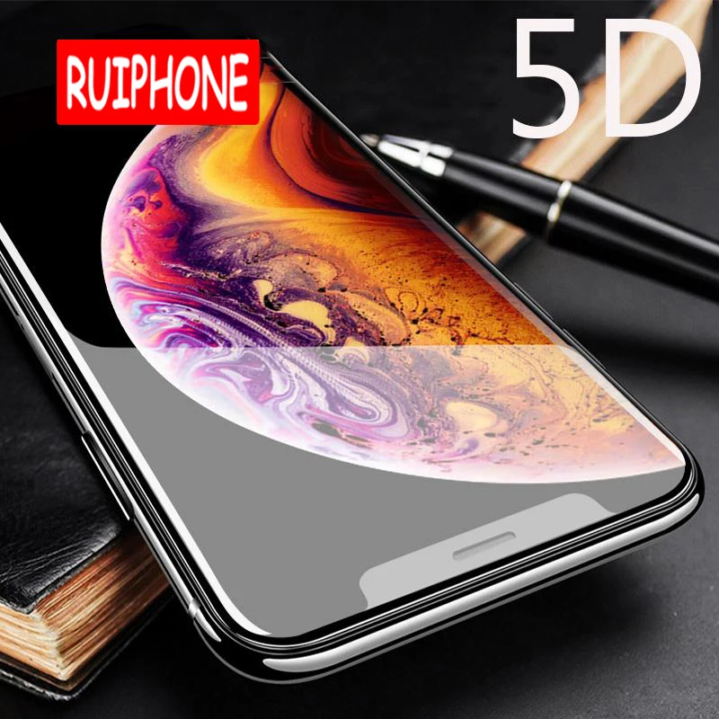 Закаленное стекло RUIPHONE 5D для iPhone 8 plus 7plus XS Max XR Edge полностью изогнутое