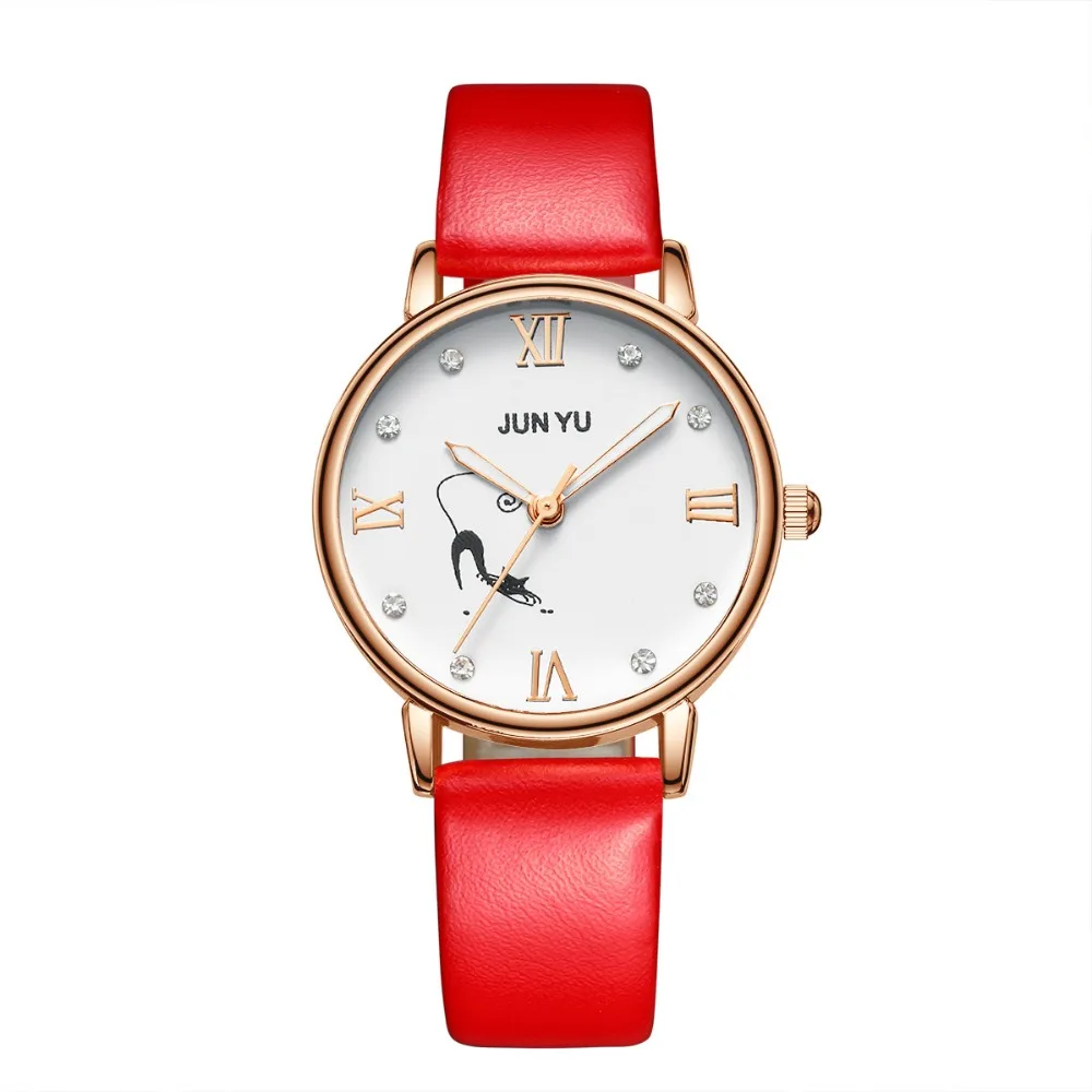 High Quality Fashion Ladies Simple Womens Watches Faux Leather Analog Life Waterproof Quartz Female Girl Wrist Watch Saat Gift | Наручные