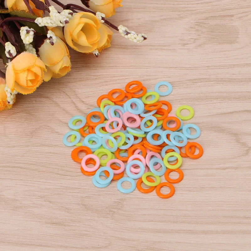 100Pcs Colorful Knitting Crochet Locking Stitch Marker DIY Craft Weave Tools Holder Needle Clip | Дом и сад
