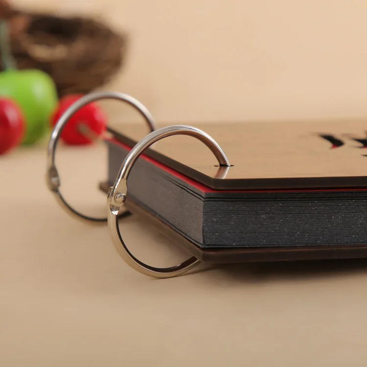 8-дюймовые винтажные деревянные самодельные черные открытки фотоальбом для