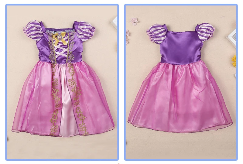 2018 Princess Dress Girls Summer Kids Cindrella Snow White Cosplay Costume Rapunzel Aurora Belle Baby Girl Vestidos | Детская одежда и