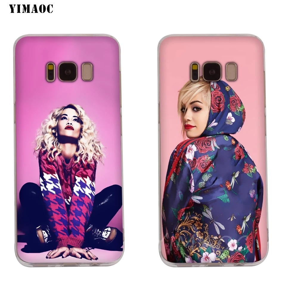 Мягкий ТПУ чехол YIMAOC Rita Ora для Galaxy j3 j5 j6 j7 A5 2016 2017 A6 A9 2018 Note 8 9 S7 edge S8 S9 S10 Plus S10e |
