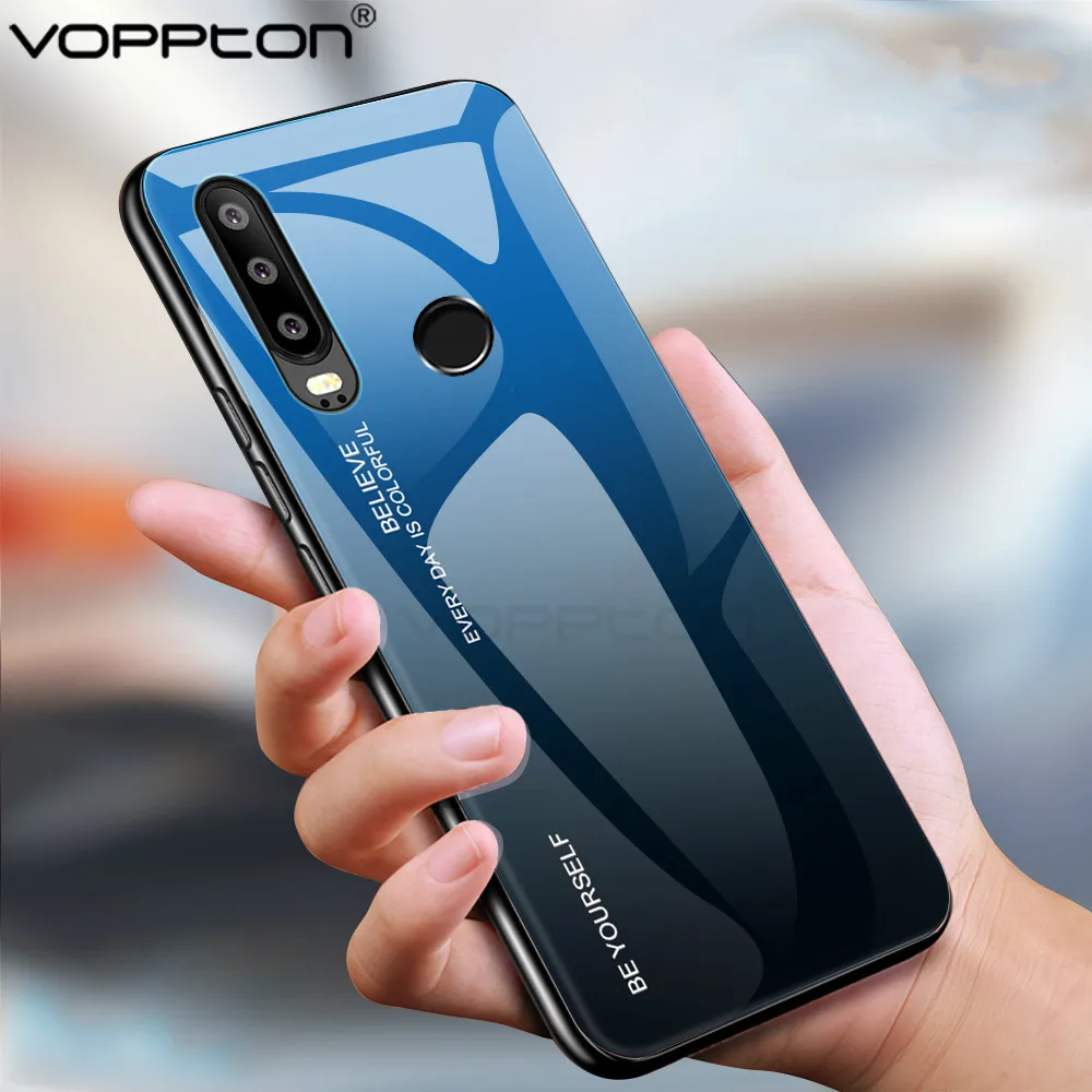 Для huawei honor 10i чехол из закаленного стекла с градиентом Твердый чехол для P Smart Plus honor 10 lite P Smart Z стеклянная задняя крышка