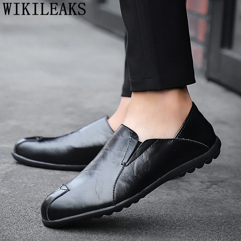 

Genuine Leather Shoes Men Loafers Driving Shoes Men Designer Half Shoes For Men Zapatos Casuales Hombres En Cuero Buty Meskie
