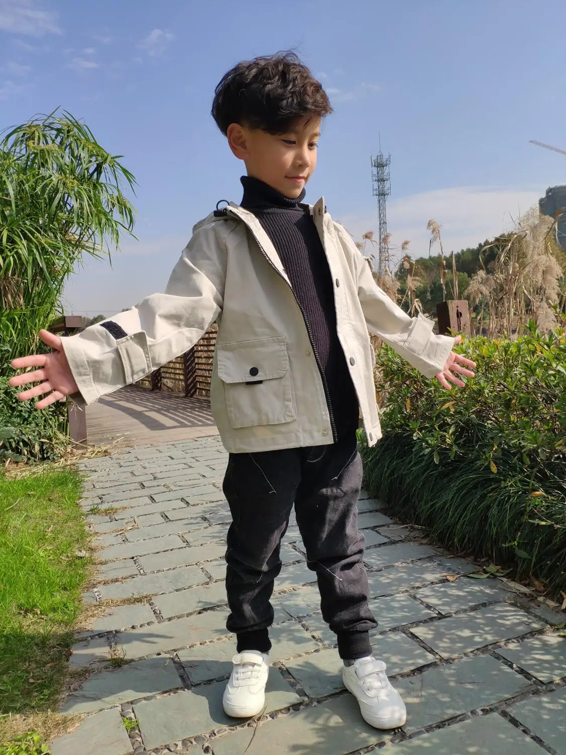 

2019 new fashion spring and autumn style children's foreign windbreaker 3