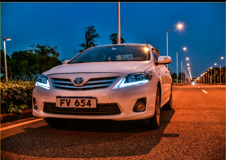 Автомобильный Стайлинг светодиодный налобный фонарь для Toyota corolla налобный фонарь для altis corolla 2011-2013 светодиодный налобный фонарь Биксеноновые HID аксессуары