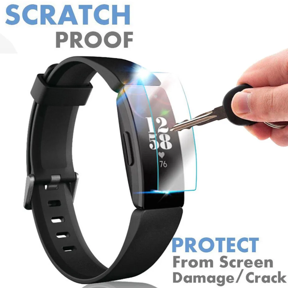 3/5PCS Explosion-proof Transparent Pet Screen Protector Film ForFitbit Inspire Watch PET Automatic Bonding 40MR26 | Электроника
