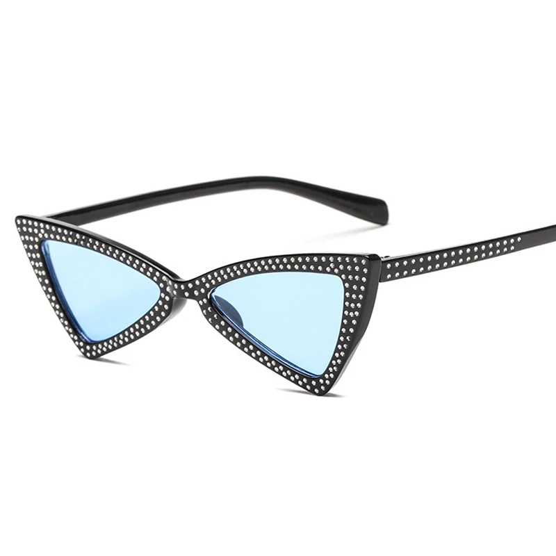 Женские солнцезащитные очки кошачий глаз с кристаллами|oculos brand|brand cat eye sunglassescat