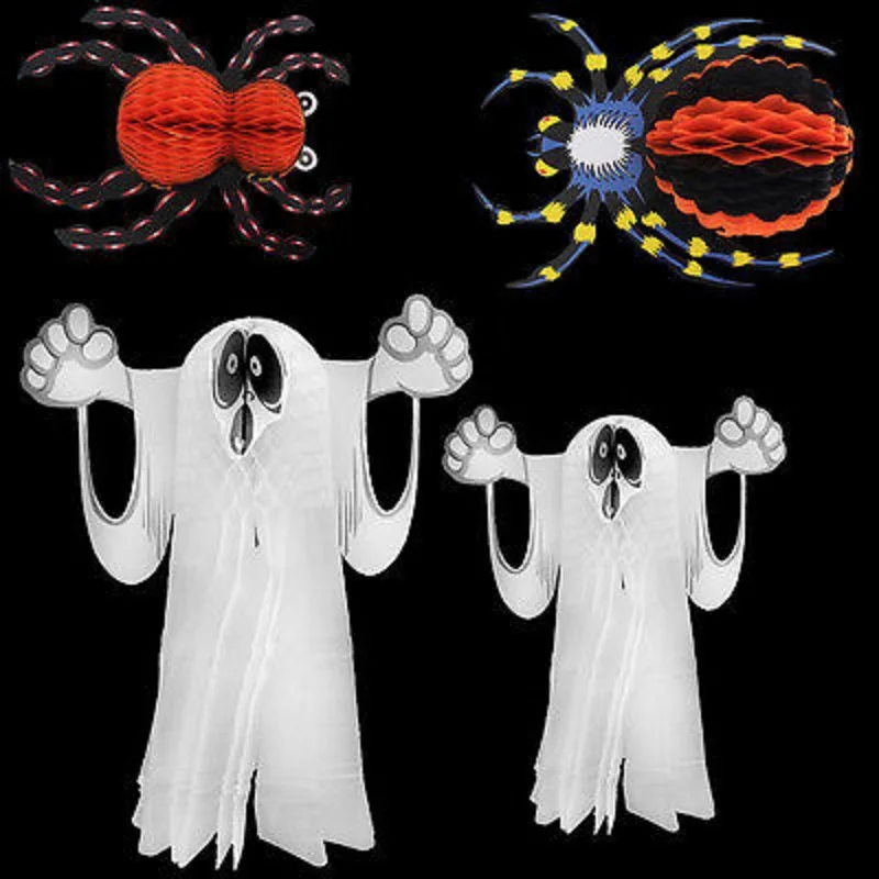 Новинка Хэллоуин подвесной фонарь летучая мышь паук форма призрака бумажное