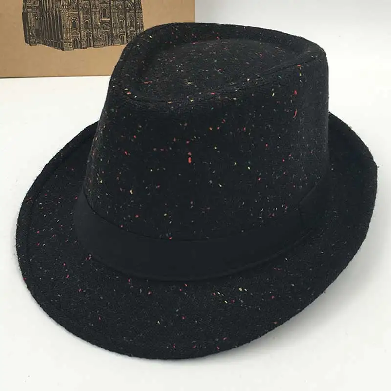 Головные уборы и шапки Fedoras fedora головные для мужчин женщин trilby черная фетровая