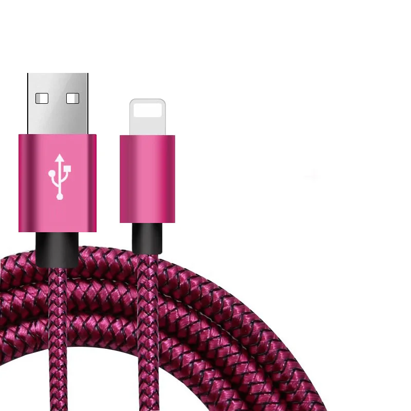 Rose Red 20 см 1 м 2 м 3 м данных USB быстрое зарядное устройство кабель для iPhone 6 S 6s 7 8 плюс X Xs Max XR X 5S iPad зарядки происхождения короткий длинный провод шнур - Цвет: Rose Red