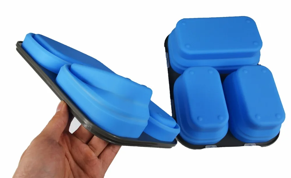 WALFOS портативная силиконовая коробка для ленча складной микроволновый Ланч-бокс