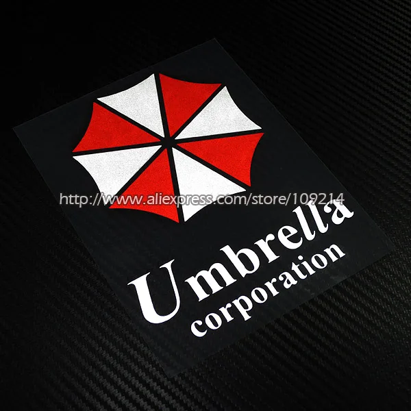 

Горячая Распродажа корпорация Umbrella из кинофильма «мотоцикл внедорожник авто наклейка светоотражающие Стикеры Водонепроницаемый YYY03