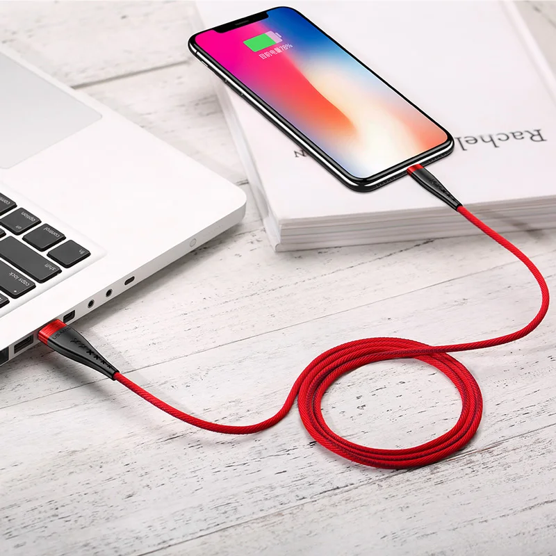 Кабель Micro USB для зарядки и передачи данных iPhone USAMS Type C кабель X XS 8 7 6 plus легкий 2A