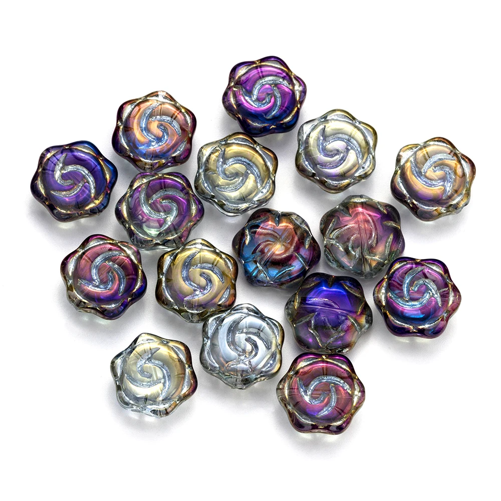 MEIBEADS 20 шт./лот 15 мм красочные хрустальные бусины в форме цветка сливы для