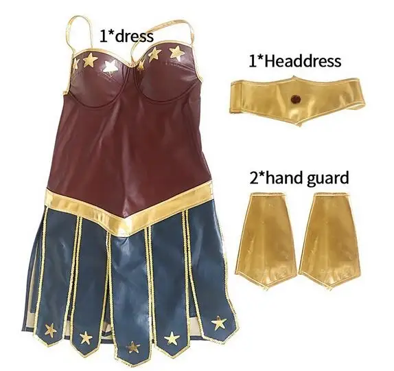 

New Wonder Women Costume Diana Prince Cosplay Fancy Dress Size S-3XL