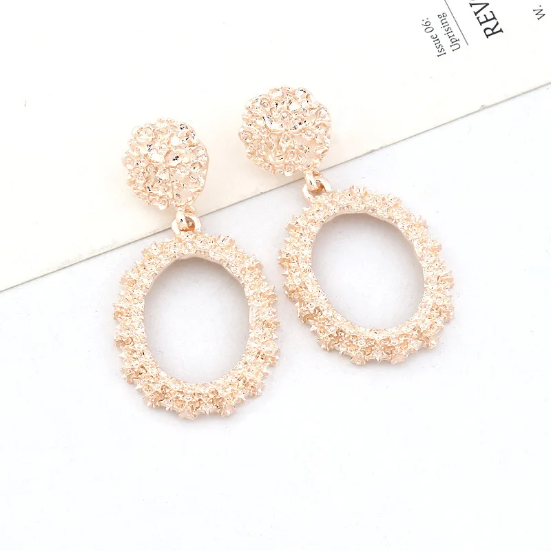 Crystal Earrings For Women Geometric Big Statement Indian Gold Drop Luxury Earings Vintage Alloy Dangle 2019 Jewelry | Украшения и