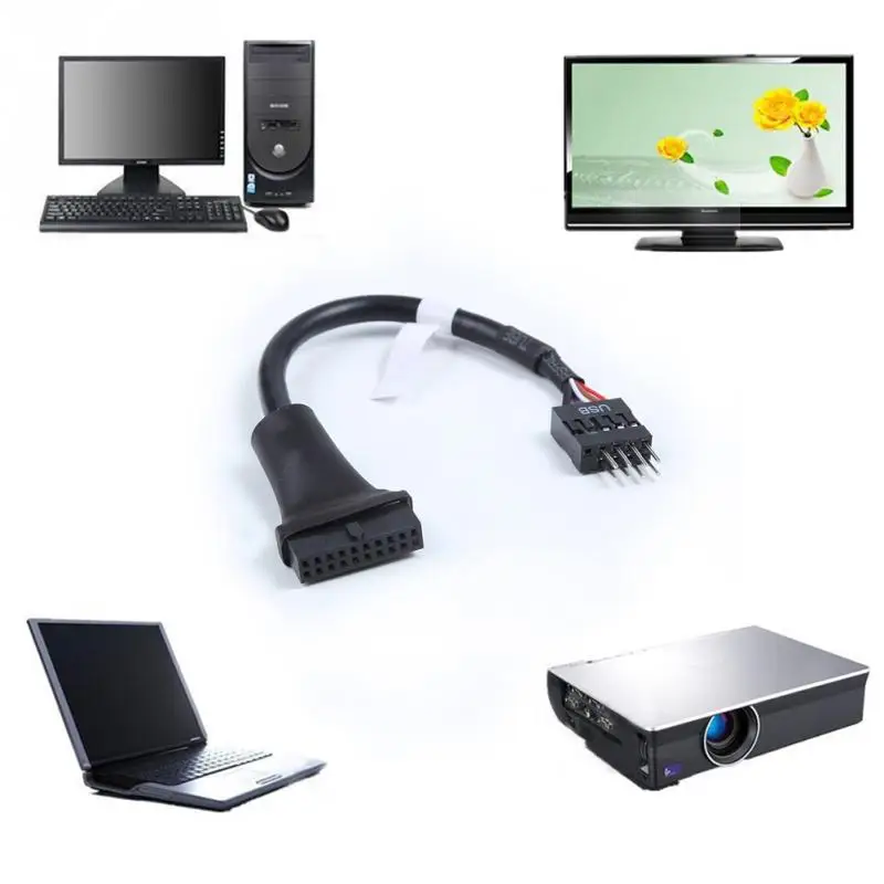 Удлинительный Кабель адаптер с разъемом USB 3 0 на 20 штырьков Мама 2 9 материнская