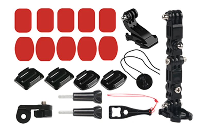 

Front Side Helmet Accessories Set J-shaped Buckle Base Support Mount for GoPro Hero 5 6 7 4 Xiaomi Yi 4K SJCAM Go Pro Kits