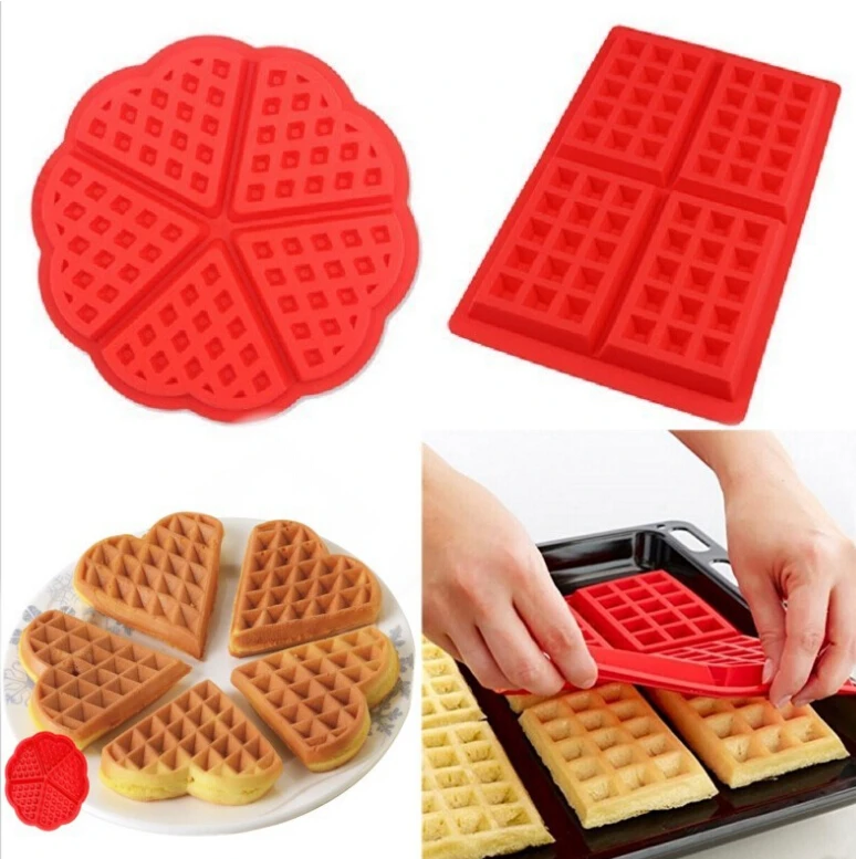 

Non-stick Waffle Mold Silicone DIY Cake Mould Square/Round Cake Mold Makers