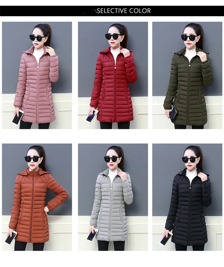 Зимняя женская куртка Паркер большого размера Толстая теплая хлопковая пуховая