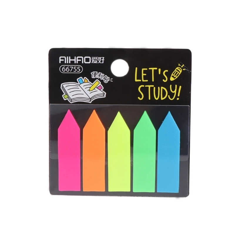 66755 Флуоресцентная прозрачная наклейка Memo Flags Post It Bookmark Index Pad Tab Sticky Notes - Цвет: 66755