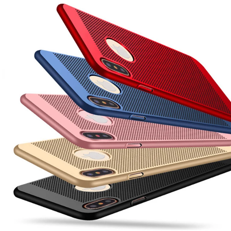 Чехол для iPhone 7 8 Plus ультра тонкий сетчатый теплоотводящий чехол телефона Матовый