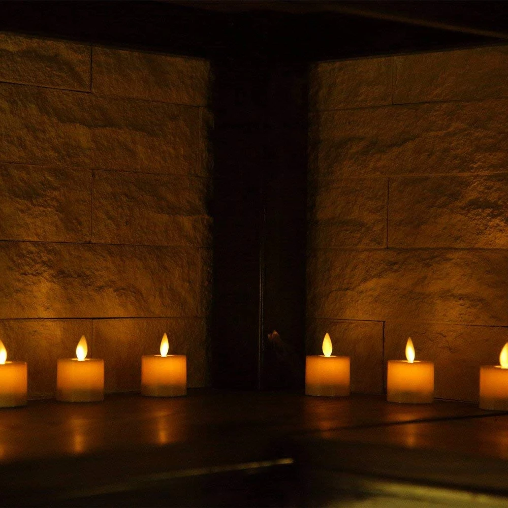 Ksperway LED беспламенная Монета на батарейках Tealight свечи: без запаха ABS пластик с