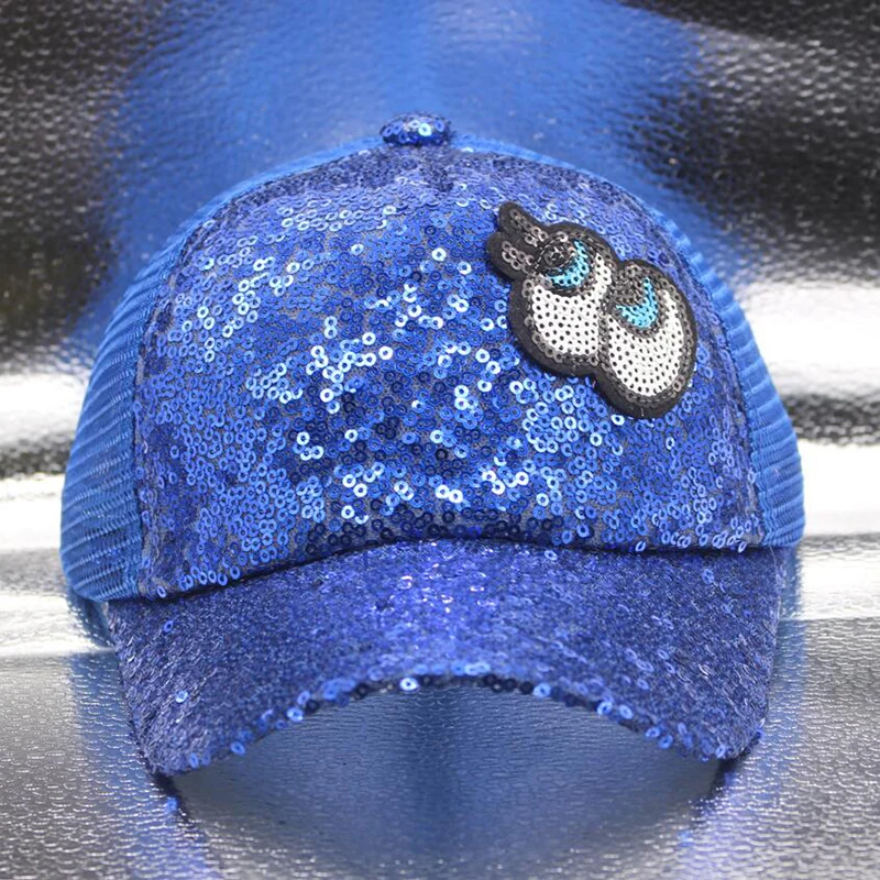 

SUOGRY 2019 Summer baby Hat Baseball Cap Sequins eye Mesh Cap Adjustable Fashion Girls boys Hats Snapback Children Casual Cap