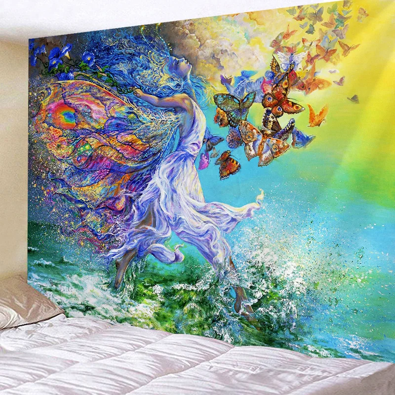 

Tapestry Wall Hanging Bed Spread Beach Towel Table Cloth Yoga Mat Home Decoration Concise Style Design Rectangle 150cmx130cm