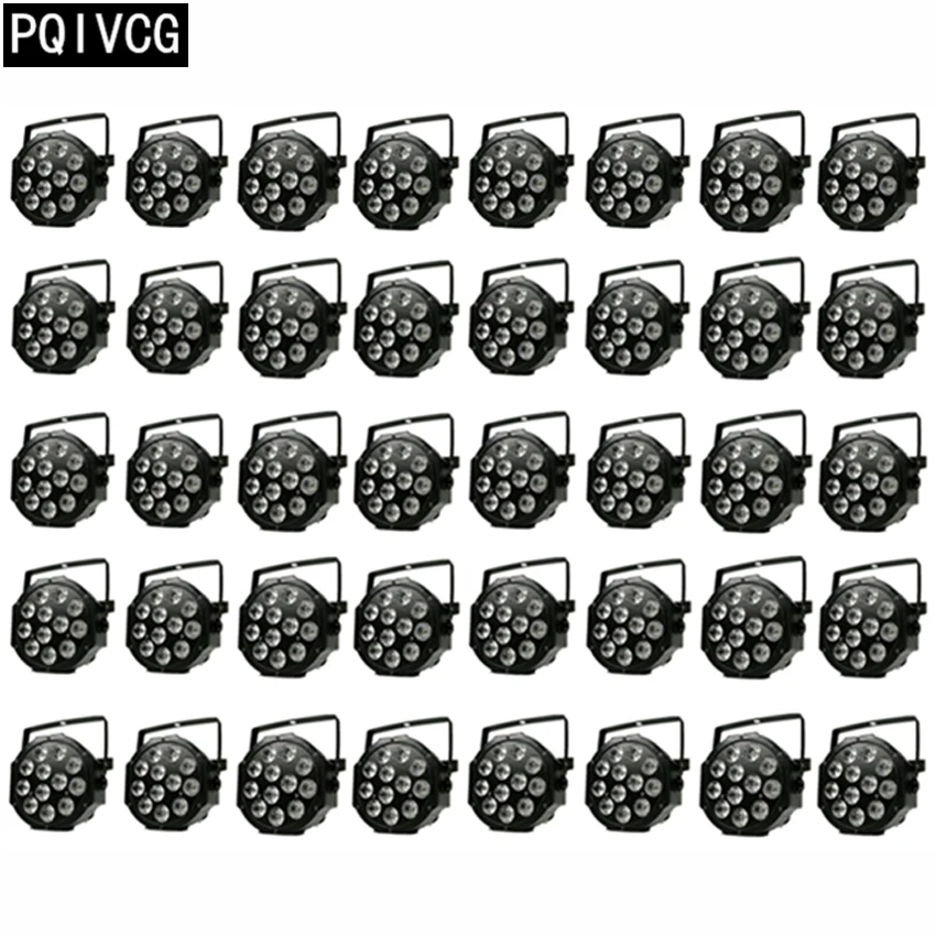 40 шт./RGBW 4 в 1 12x12wLed Par Lights Flat Led DMX512 профессиональное dj оборудование новинка %