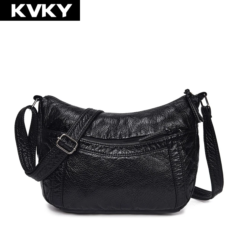 KVKY мягкая сумка из искусственной кожи женские сумки через плечо вместительные